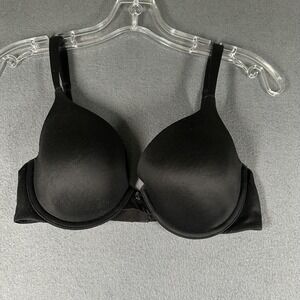 Victorias Secret Perfect Coverage Bra Womens 34C Black T-Shirt Underwire Padded